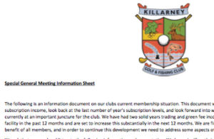 The briefing document issued to members